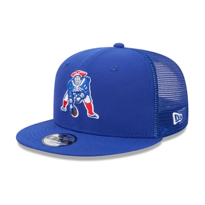 New England Patriots New Era Youth Throwback Main Trucker 9FIFTY Snapback Hat - Royal