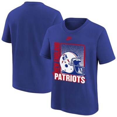  New England Patriots Nike Youth Vintage Helmet T-Shirt - Royal