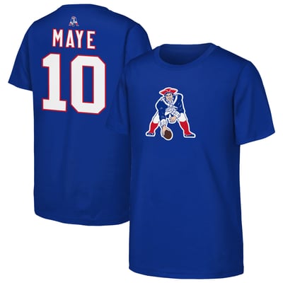  New England Patriots Outerstuff Youth Name & Number Logo Classic T-Shirt - Royal