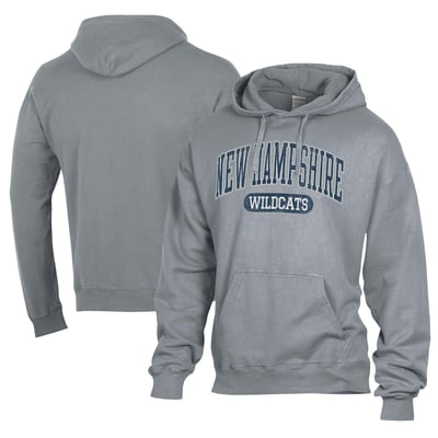  New Hampshire Wildcats Comfort Wash Lightweight Fleece Pullover Hoodie - Gray