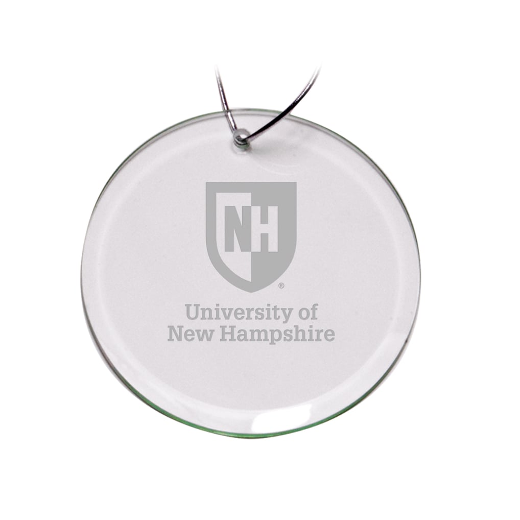 Glass Id Code New Hampshire Wildcats 3'' Glass Round Ornament