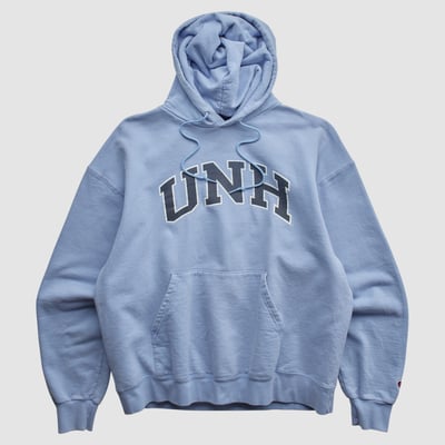 New Hampshire Wildcats Champion 2000s Hooded Pullover Sweatshirt - Light Blue - L by Fanatics Real Vintage