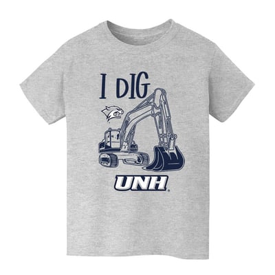 New Hampshire Wildcats Vive La Fete Youth Excavator T-Shirt - Gray