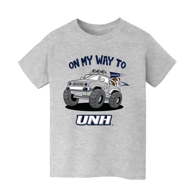 New Hampshire Wildcats Vive La Fete Youth On My Way T-Shirt - Gray