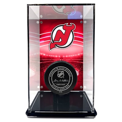  New Jersey Devils Fanatics Authentic Tall Puck Display Case with Image