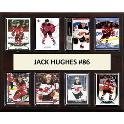 Jack Hughes New Jersey Devils 12" x 15" Trading Card Plaque