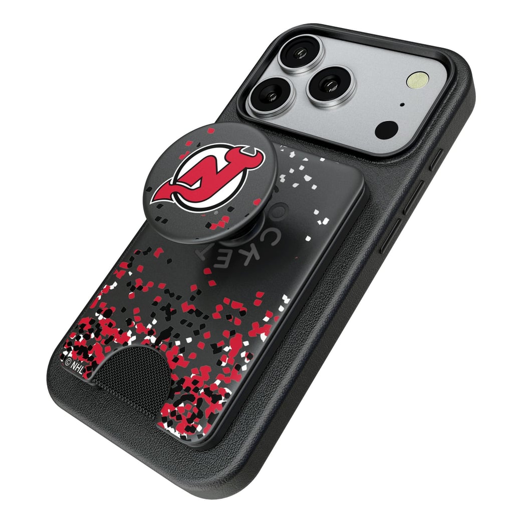 New Jersey Devils Keyscaper Confetti PopSockets Magnetic Wallet