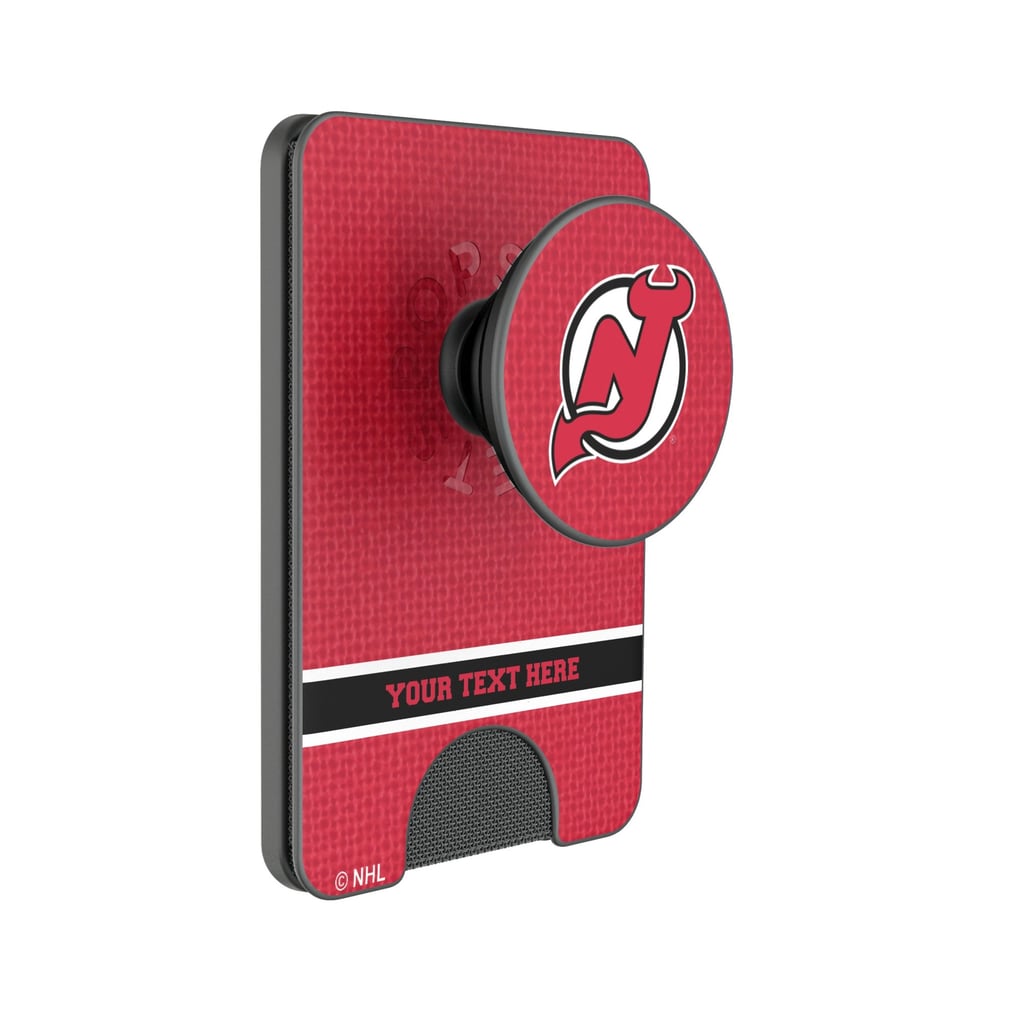 New Jersey Devils Keyscaper Personalized Solid PopSockets Magnetic Wallet