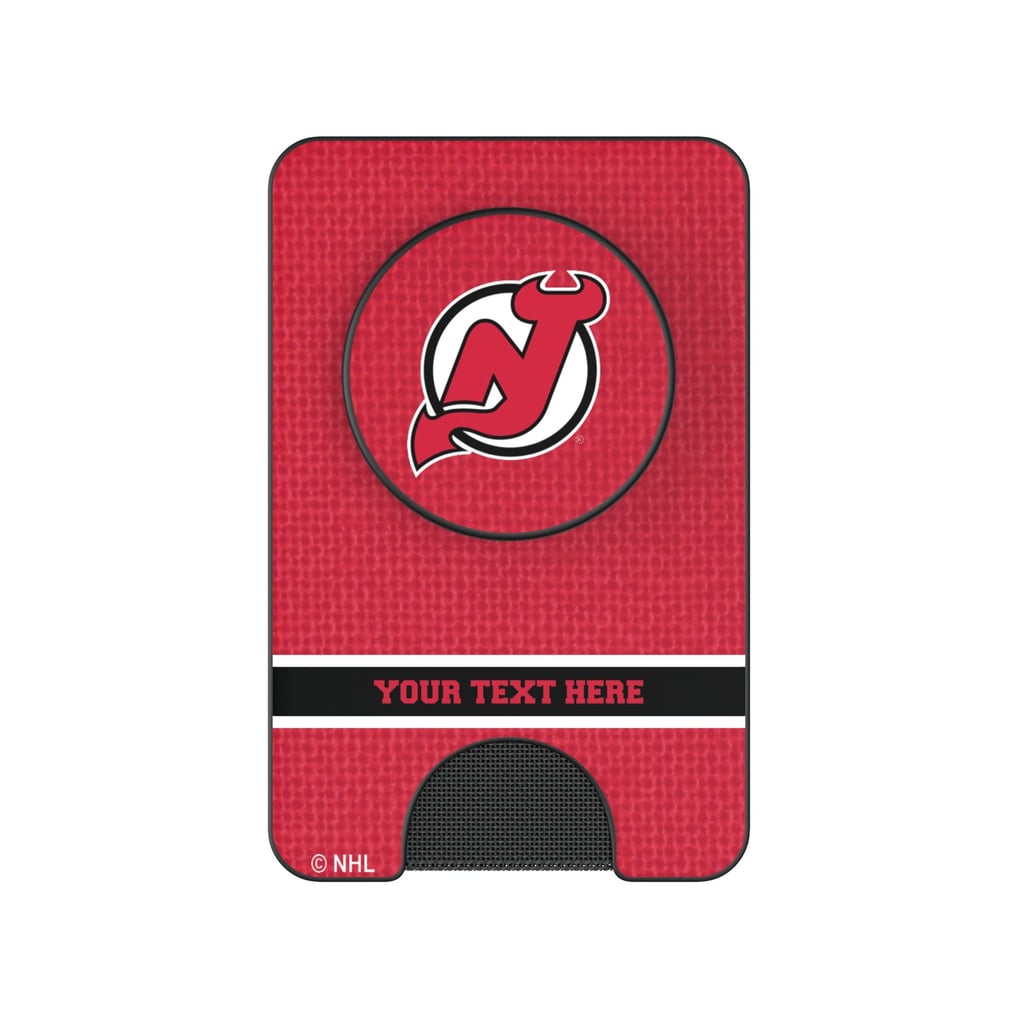 New Jersey Devils Keyscaper Personalized Solid PopSockets Magnetic Wallet