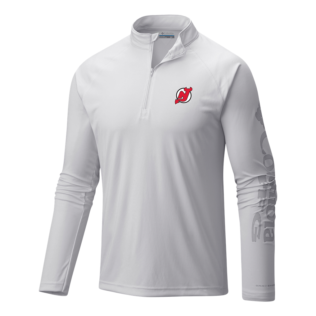 New Jersey Devils Columbia Terminal Tackle Omni-Wick Raglan Quarter-Zip ...