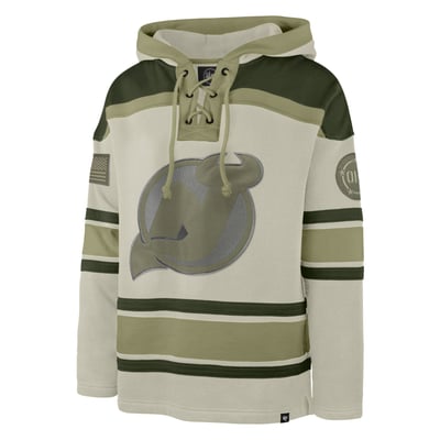 New Jersey Devils '47 OHT Military Appreciation Lacer Hoodie - Beige
