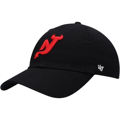 New Jersey Devils '47 Alternate Logo Clean Up Adjustable Hat - Black