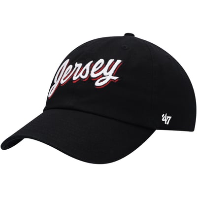 New Jersey Devils '47 Script Jersey Clean Up Adjustable Hat - Black