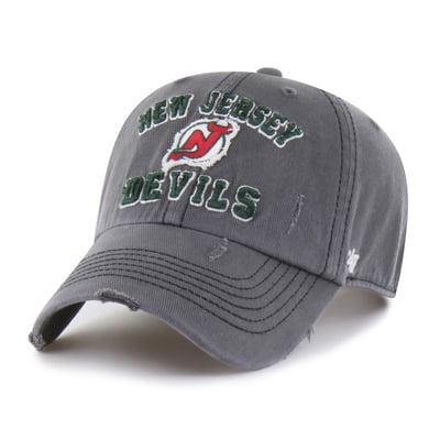 New Jersey Devils '47 Seymoore Distressed Applique Clean Up Adjustable Hat - Black