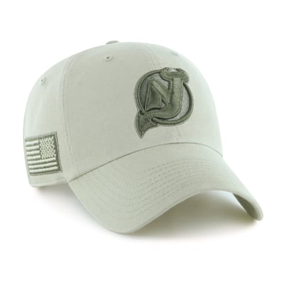 New Jersey Devils '47 OHT Tri-Hit Clean Up Adjustable Hat - Cream
