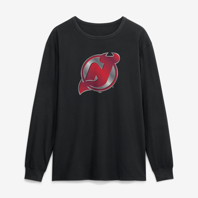 New Jersey Devils  Forged Mascot Long Sleeve T-Shirt - Black
