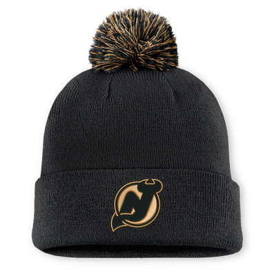 New Jersey Devils Fanatics Military Appreciation Cuffed Knit Hat with Pom - Black