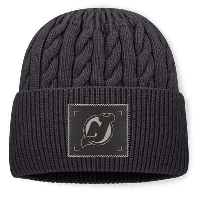 New Jersey Devils Fanatics Authentic Pro Road Phantom Oversized Cuffed Knit Hat - Charcoal