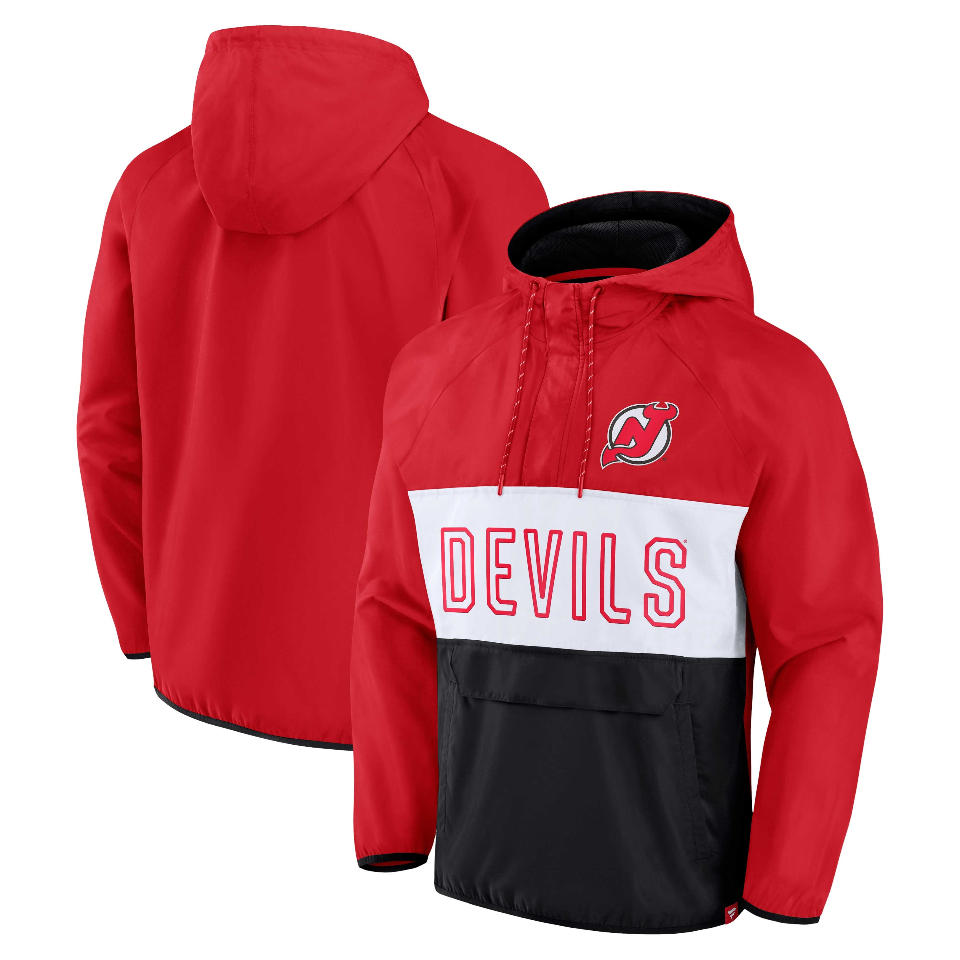 Men's New Jersey Devils Fanatics Red/Black Backhand Shooter