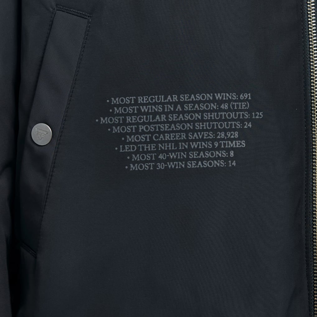 Martin Brodeur New Jersey Devils FE Reversible Full-Zip Bomber Jacket - Black
