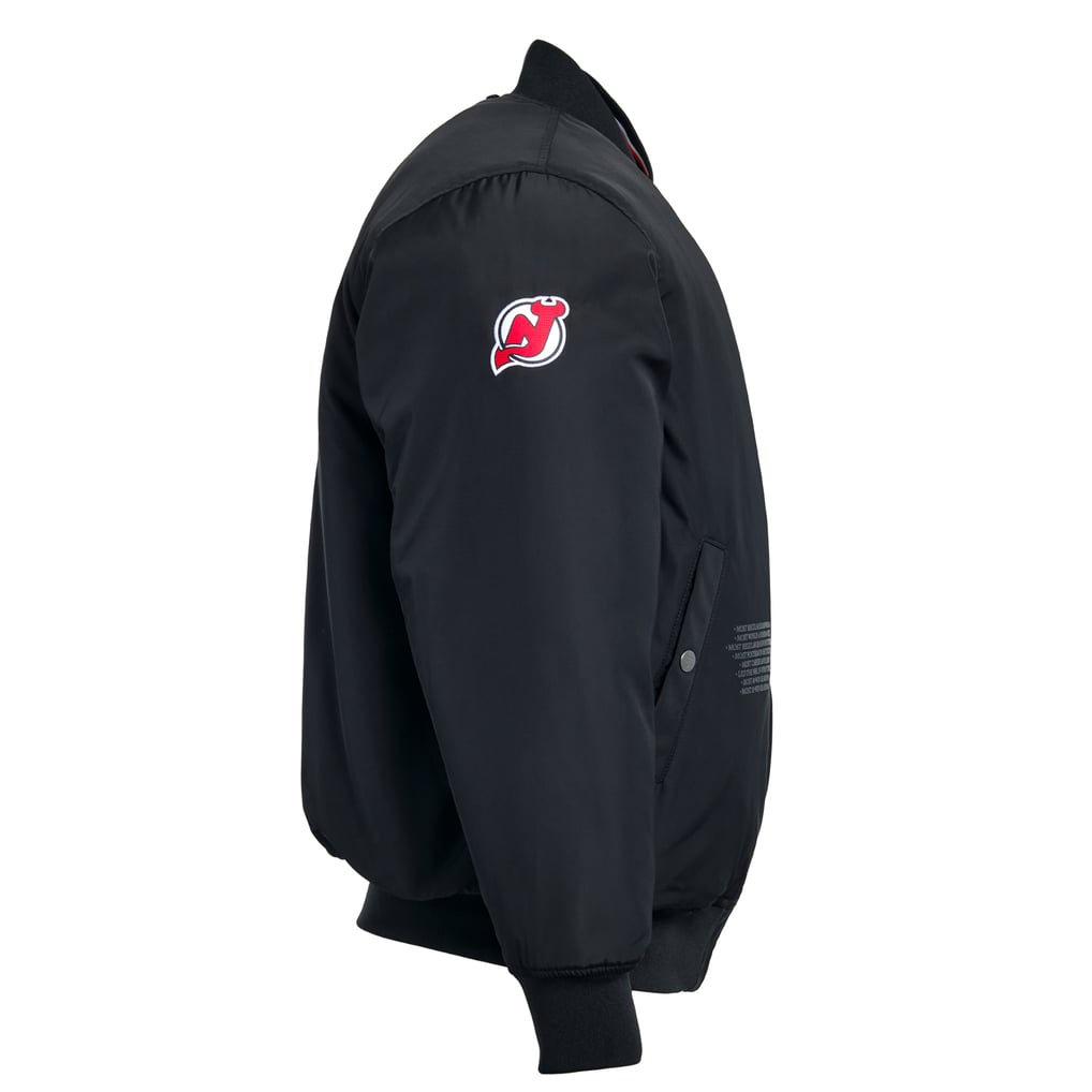 Martin Brodeur New Jersey Devils FE Reversible Full-Zip Bomber Jacket - Black