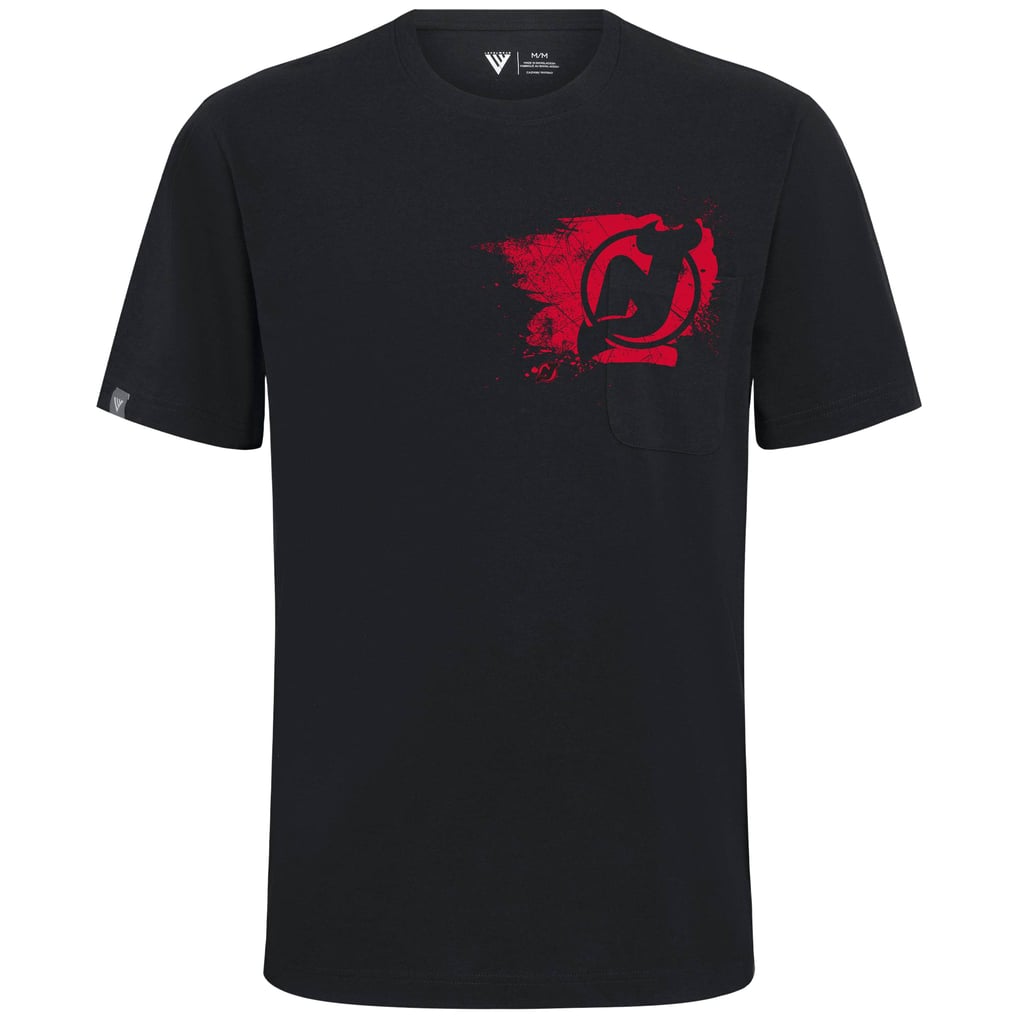  New Jersey Devils Levelwear  Focal Blasted T-Shirt - Black