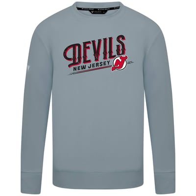  New Jersey Devils Levelwear Mandate Longtimer Crew Sweatshirt - Gray