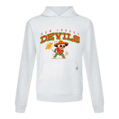 New Jersey Devils Levelwear DOTD Sugar Skull Player Relay Hooded T-Shirt - White
