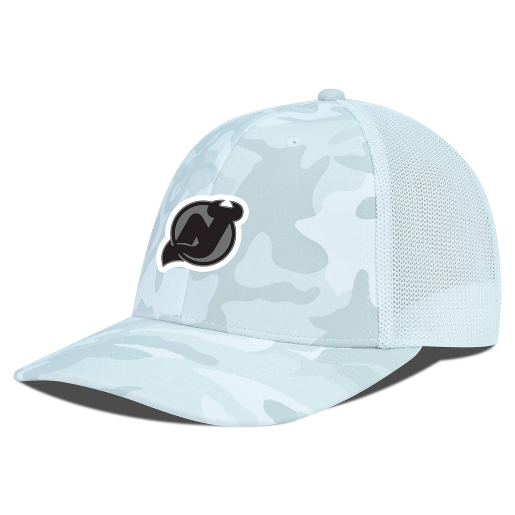 New Jersey Devils Levelwear Snow Camo Mesh Stretch Hat - White
