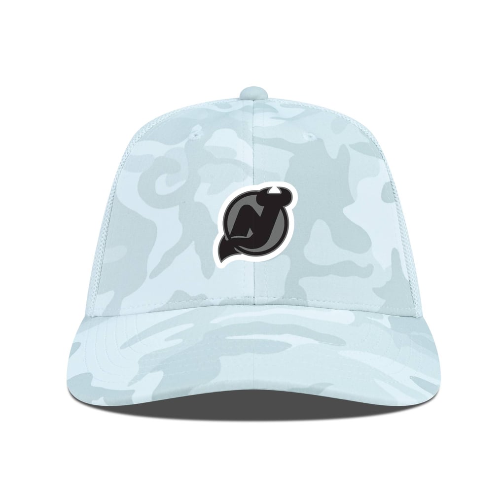 New Jersey Devils Levelwear Snow Camo Mesh Stretch Hat - White