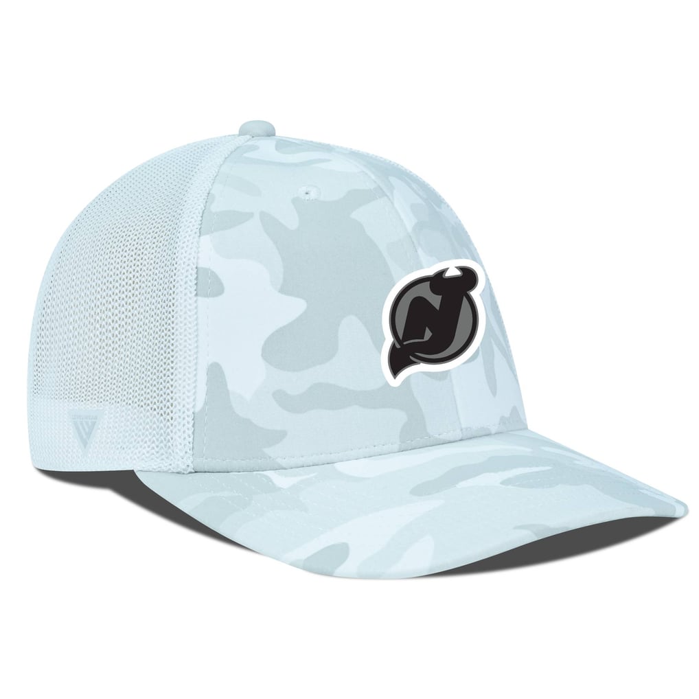 New Jersey Devils Levelwear Snow Camo Mesh Stretch Hat - White