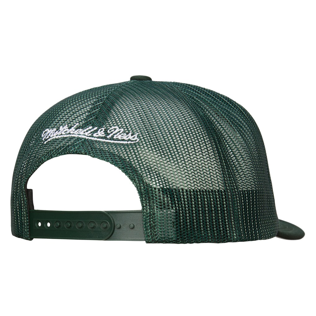 New Jersey Devils Mitchell & Ness Gridlock Trucker Adjustable Hat - White/Green