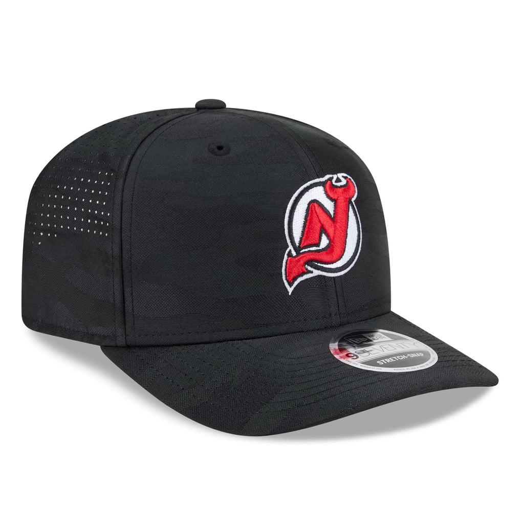 New Jersey Devils New Era Camo 9SEVENTY Perforated Adjustable Hat - Black