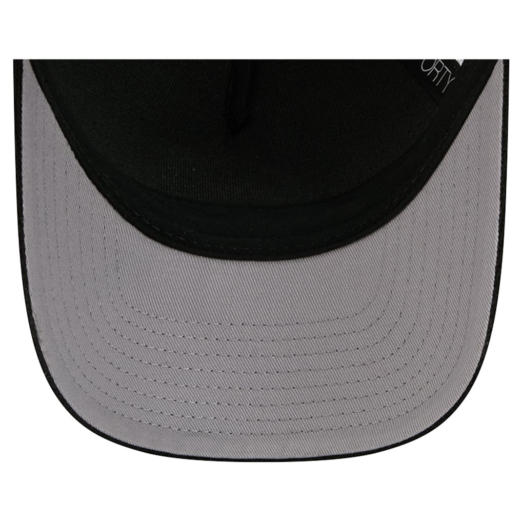  New Jersey Devils New Era Hockey Sock 9FORTY A-Frame M-Crown Adjustable Trucker Hat - Black/Red