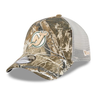 New Jersey Devils New Era Real Tree A-Frame 9FORTY Adjustable Trucker Hat - Camo