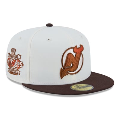 New Jersey Devils New Era Pumpkin Spice 59FIFTY Fitted Hat - Cream