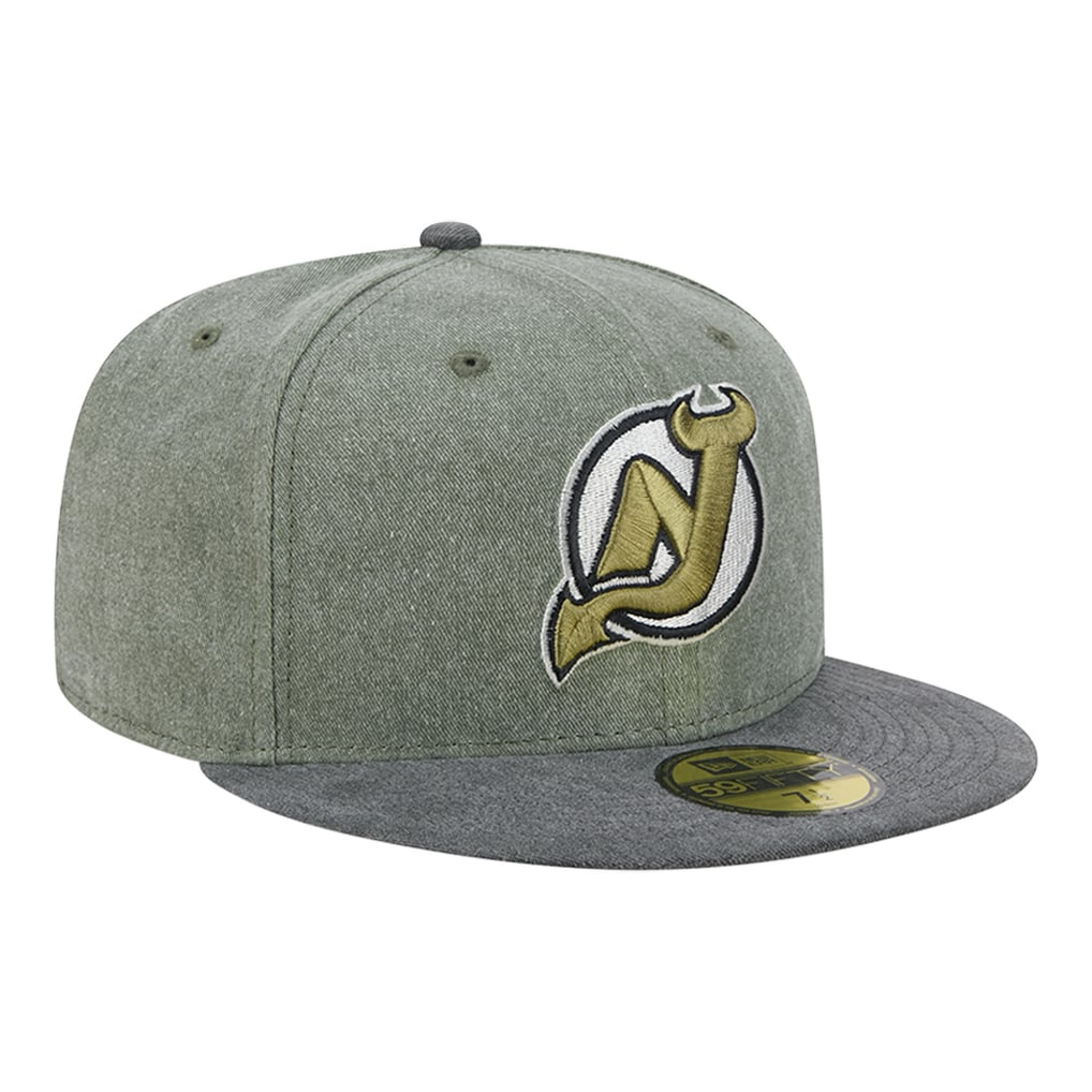 New Jersey Devils New Era Roll Call 59FIFTY Fitted Hat - Olive/Black