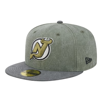 New Jersey Devils New Era Roll Call 59FIFTY Fitted Hat - Olive/Black