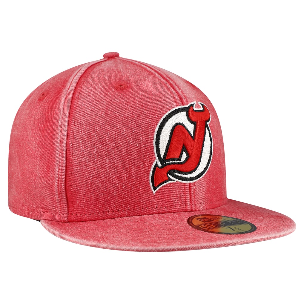Men's New Jersey Devils New Era Red Washed 59FIFTY Fitted Hat
