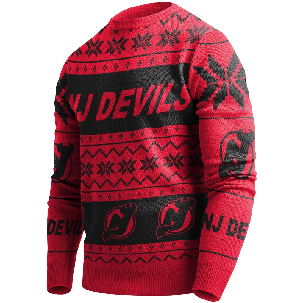 New Jersey Devils Ugly Pullover Sweater - Red