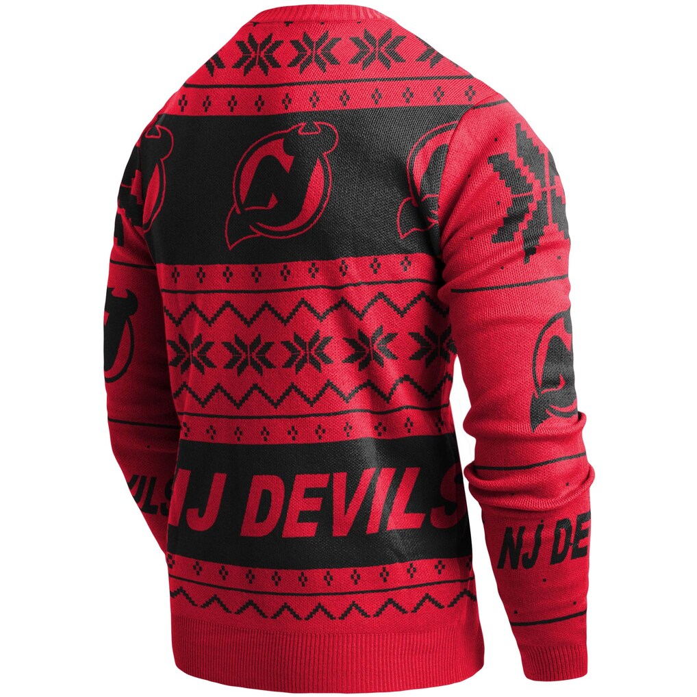 New Jersey Devils Ugly Pullover Sweater - Red