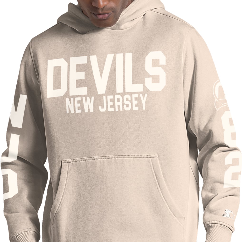 New Jersey Devils Starter Locker Room Hoodie - Tan