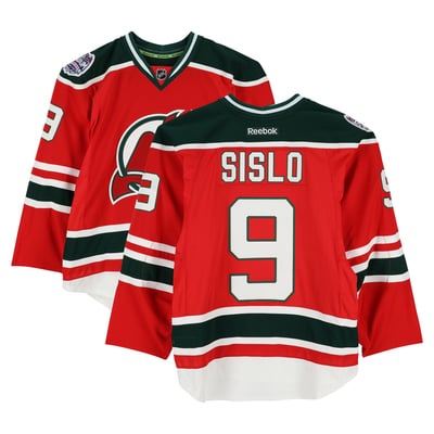 Mike Sislo New Jersey Devils Fanatics Authentic Player-Issued #9 Red Jersey vs. New York Rangers on January 26, 2014 