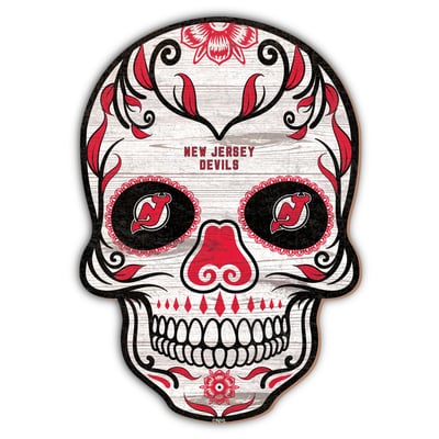New Jersey Devils 12'' Sugar Skull Sign