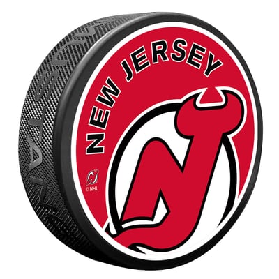 New Jersey Devils Icon Hockey Puck