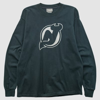 New Jersey Devils NHL 2010s Long Sleeve T-shirt - Black - M by Fanatics Real Vintage