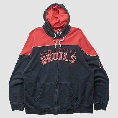 New Jersey Devils Reebok 2000s Hooded Full Zip Jacket - Black - XL by Fanatics Real Vintage
