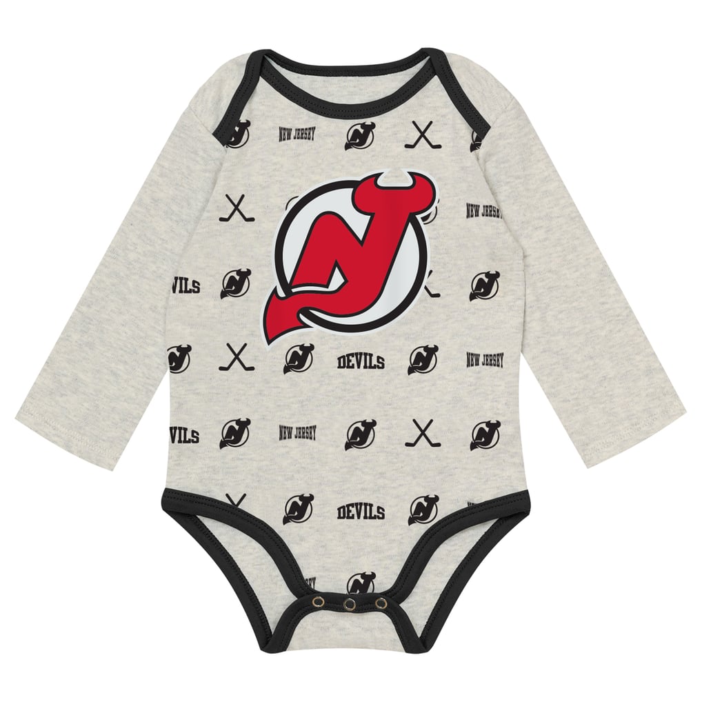  New Jersey Devils Outerstuff Newborn Huddles and Giggles Three-Piece Set - Heathered Bone