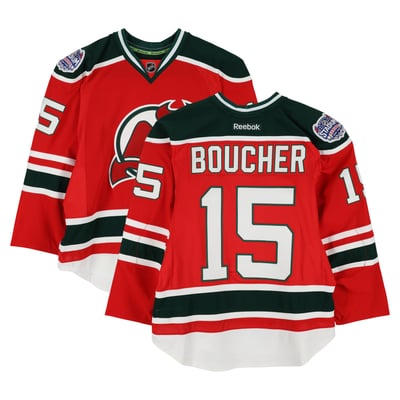 Reid Boucher New Jersey Devils Fanatics Authentic Player-Issued #15 Red Jersey vs. New York Rangers on January 26, 2014 