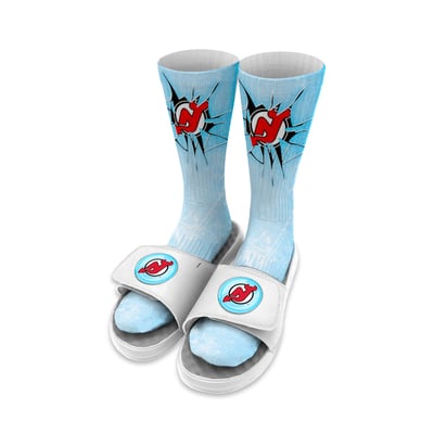 New Jersey Devils ISlide Unisex Ice Shatter Sock & Slide Bundle